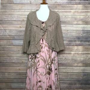 Tank top dress with cover up